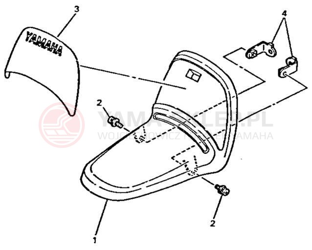 Schemat "Przedni błotnik" do Yamaha Y-ZINGER PW50F
