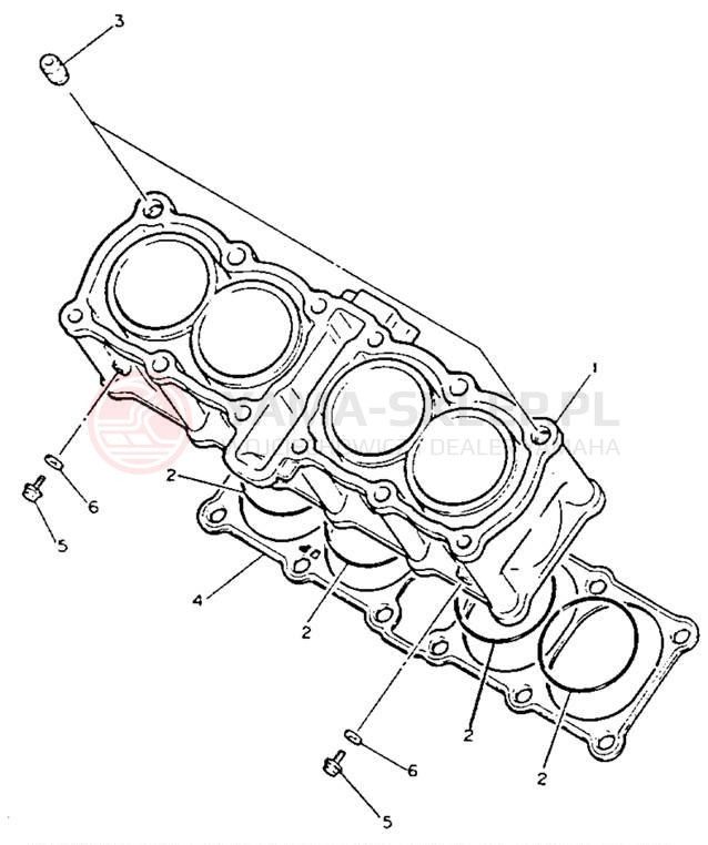 Schemat "cylinder" do Yamaha FZR600RDC