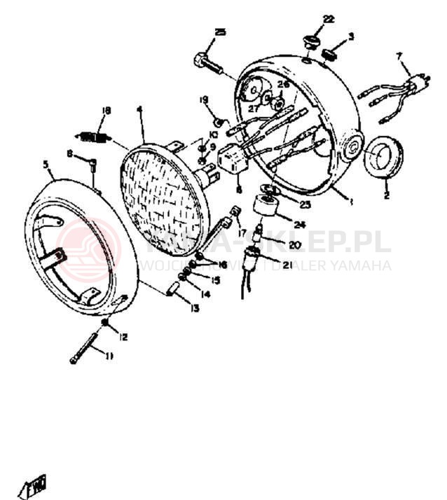 Schemat "Lampa przód" do Yamaha AT3_CT3 CT3/AT3