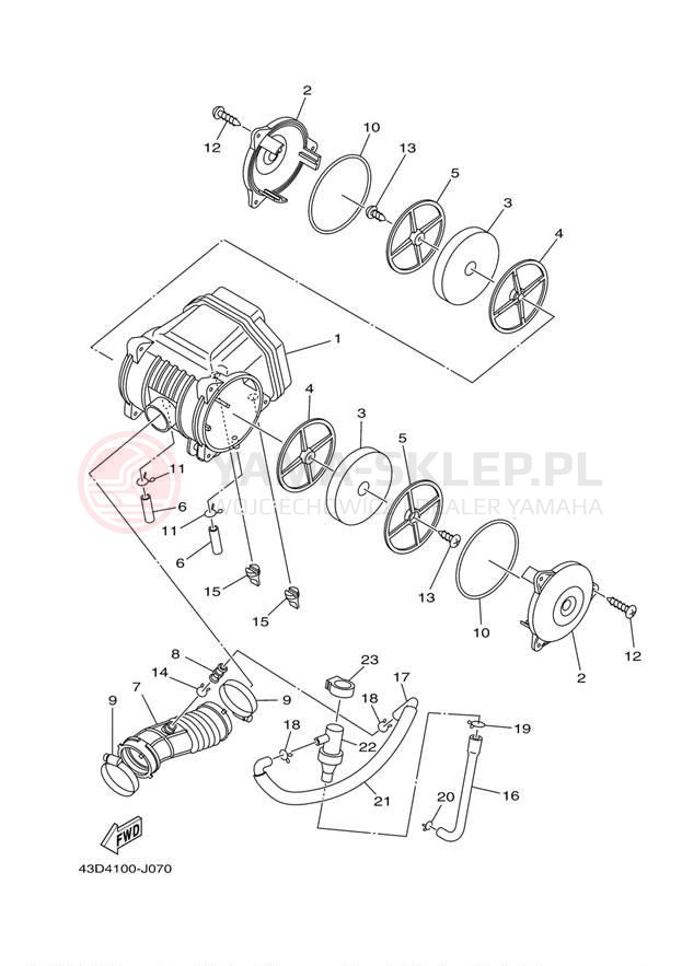 Schemat "Wtrysk paliwa" do Yamaha RAPTOR 90 YFM90RAW/YFM90RAL