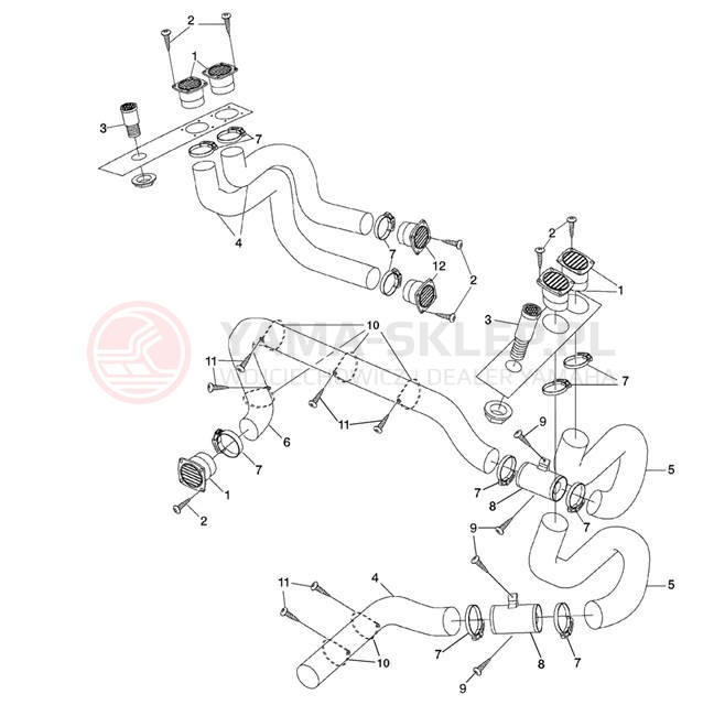 Schemat "odpowietrzenie" do Yamaha AR230 HO SRT1100BE