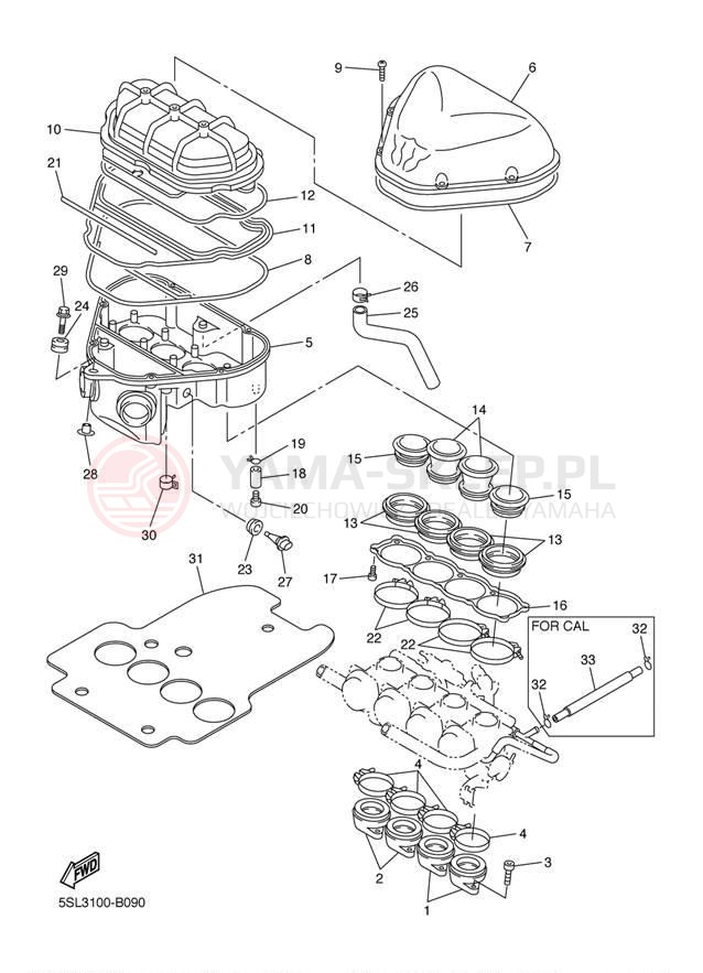 Schemat "Wtrysk paliwa" do Yamaha YZFR6 YZFR6R/YZFR6RC