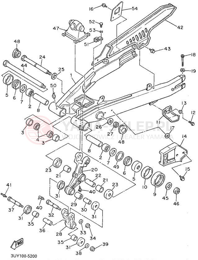 Schemat "wahacz" do Yamaha XT600EG/XT600EGC