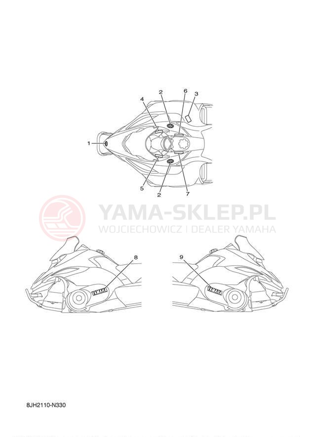 Schemat "naklejki" do Yamaha FX NYTRO FX10EB
