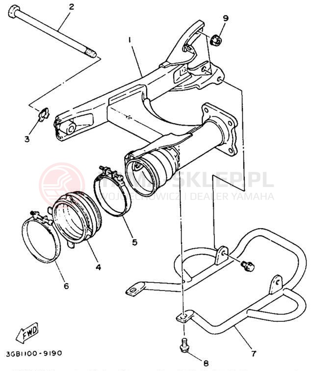 Schemat "wahacz" do Yamaha BADGER YFM80E