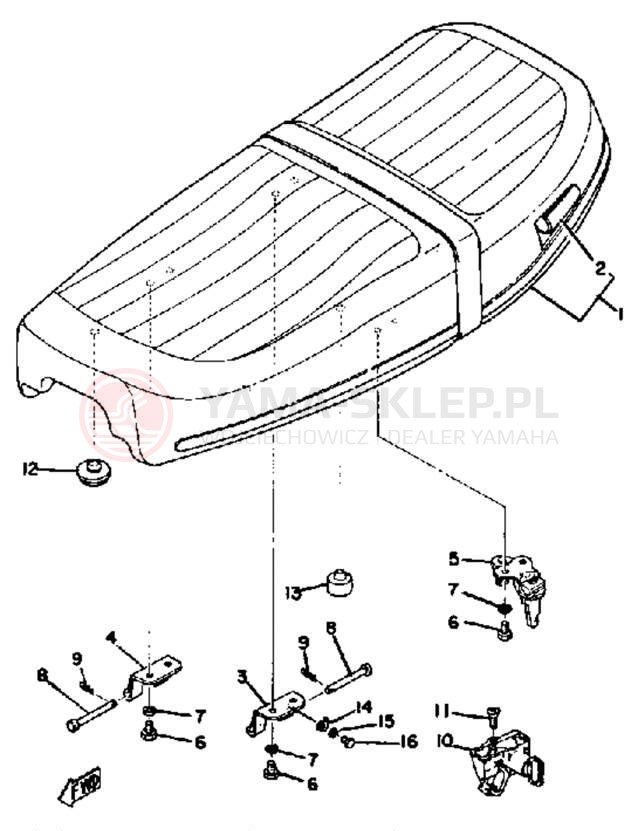Schemat "siedzenie" do Yamaha TX650A