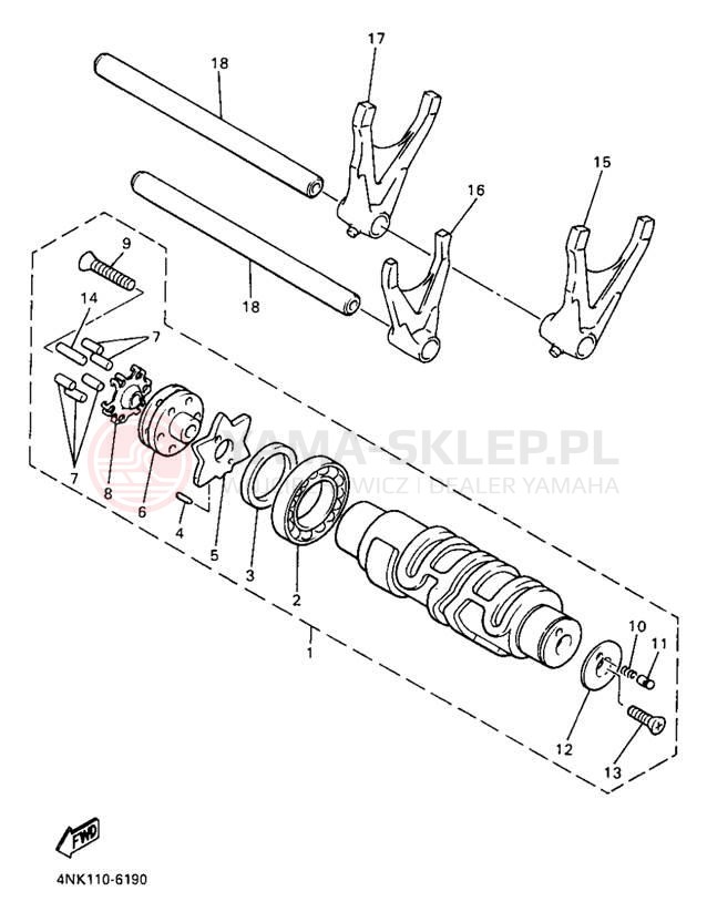 Schemat "Wodziki, automat" do Yamaha XVZ13LTJ/XVZ13LTJC