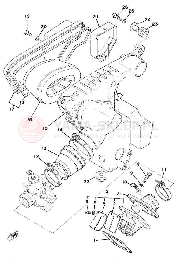 Schemat "Wtrysk paliwa" do Yamaha MX175F