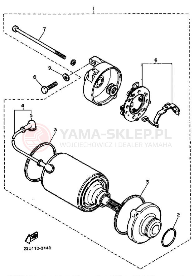 Schemat "rozrusznik" do Yamaha XV500K