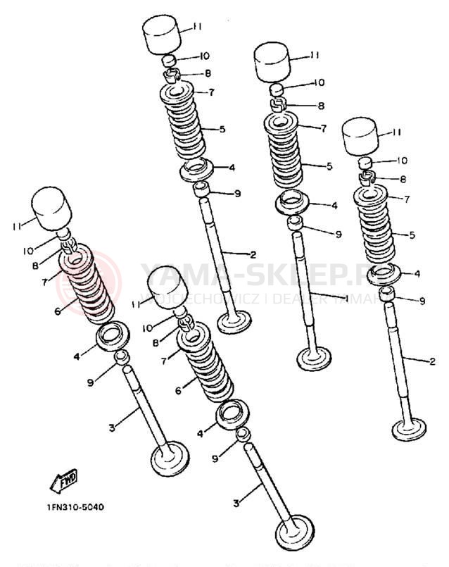 Schemat "zawory" do Yamaha FAZER FZX700T/FZX700TC