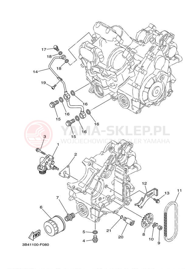 Schemat "Pompa olejowa" do Yamaha GRIZZLY 700 YFM7FGPW