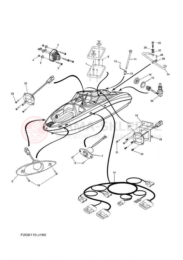 Schemat "układ elektryczny" do Yamaha 212X FAT1100BLJ/FAT1100ALJ