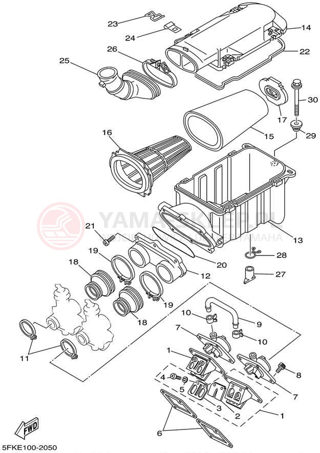 Schemat "Wtrysk paliwa" do Yamaha BANSHEE YFZ350P