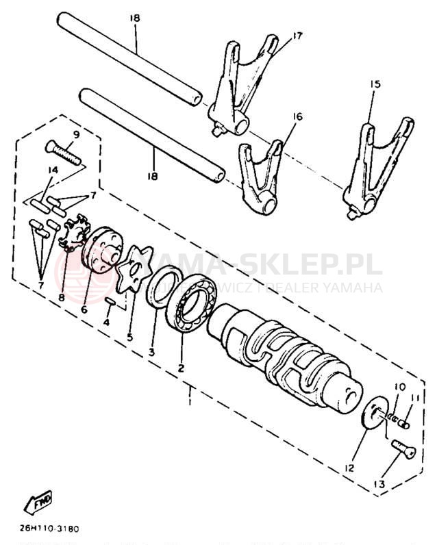 Schemat "Wodziki, automat" do Yamaha V-MAX 1200 VMX12B/VMX12BC