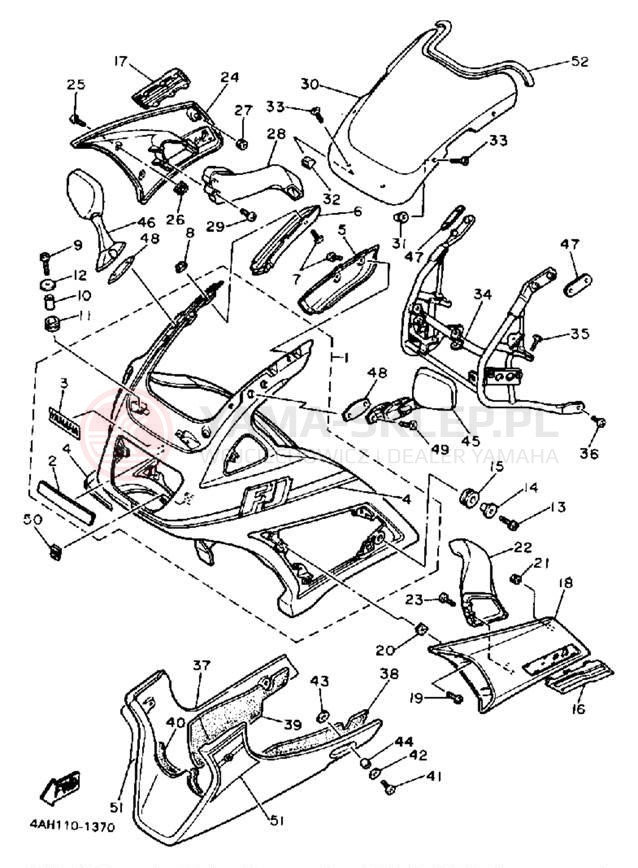 Schemat "elementy nadwozia" do Yamaha FJ1200D/FJ1200DC