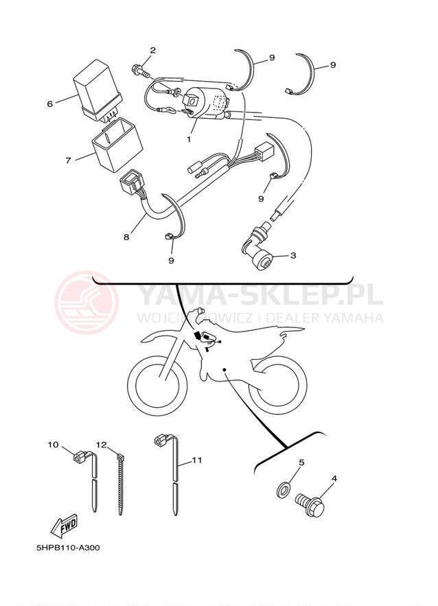 Schemat "układ elektryczny" do Yamaha TTR125 TTR125R/TTR125LR