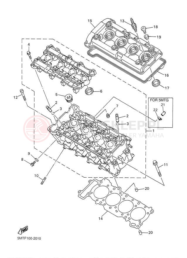Schemat "cylinder" do Yamaha YZFR6 YZFR6P/YZFR6PC