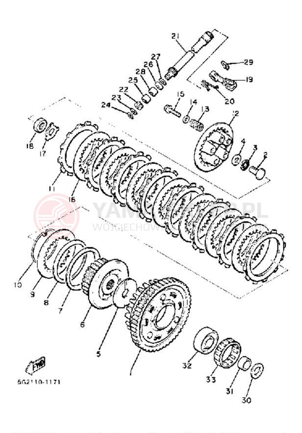 Schemat "sprzęgło" do Yamaha XJ750MK