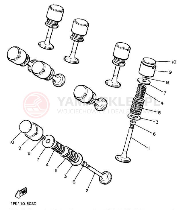 Schemat "zawory" do Yamaha V-MAX 1200 VMX12U/VMX12UC