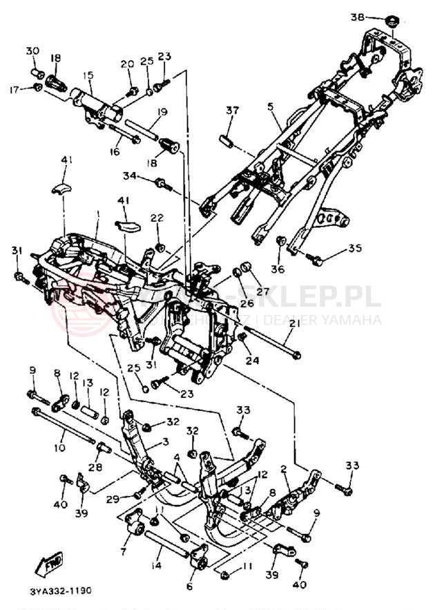 Schemat "rama" do Yamaha FJ1200D/FJ1200DC
