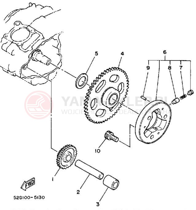 Schemat "rozrusznik" do Yamaha MOTO-4 YFM200DXT