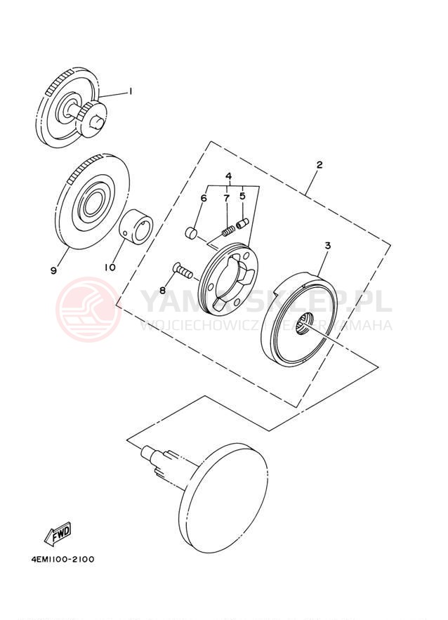 Schemat "rozrusznik" do Yamaha RAPTOR 50 YFM50S