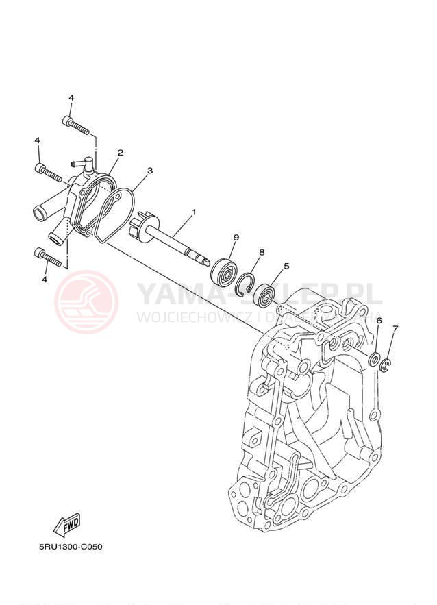 Schemat "Pompa wody" do Yamaha MAJESTY YP400T