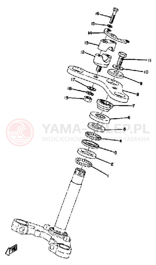 Schemat "Półki zawieszenia" do Yamaha YZ80B