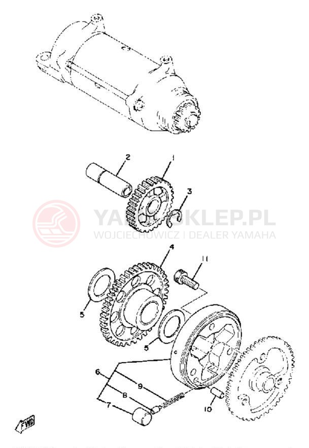 Schemat "rozrusznik" do Yamaha XS850LG
