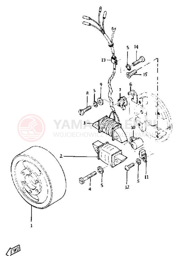 Schemat "Układ zapłonowy" do Yamaha YG5S