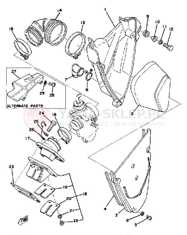 Schemat "Wtrysk paliwa" do Yamaha IT175E