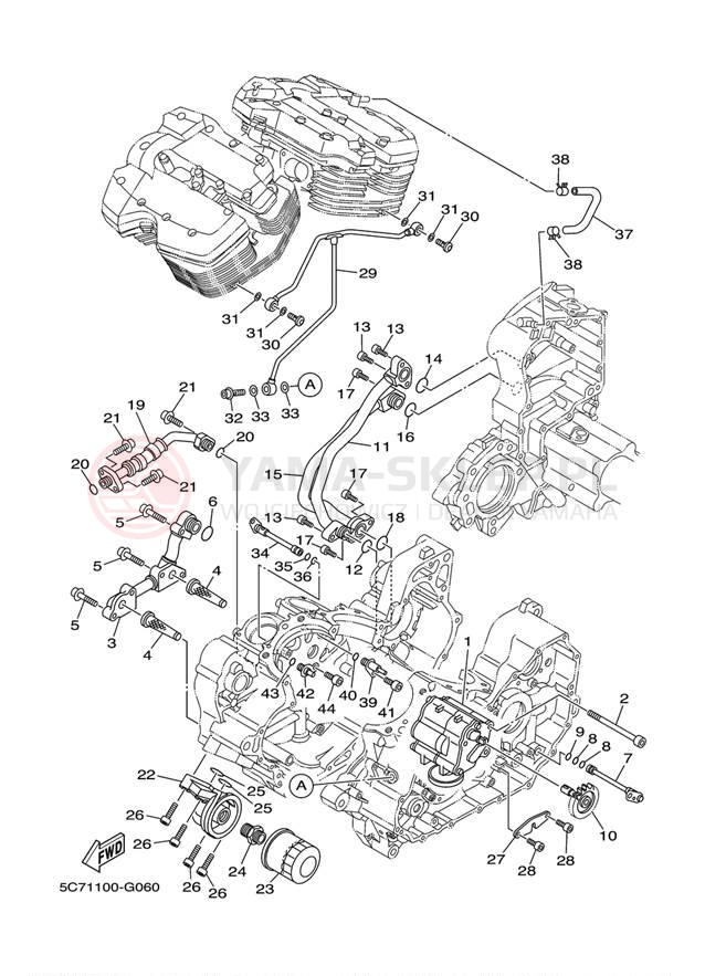 Schemat "Pompa olejowa" do Yamaha RAIDER XV19CXB/XV19CXCB
