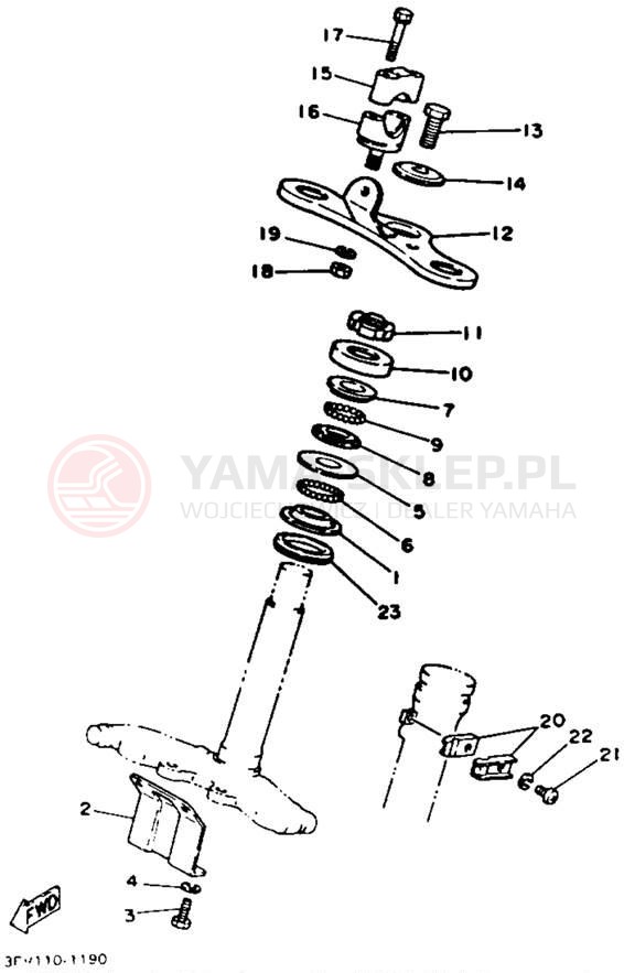 Schemat "Półki zawieszenia" do Yamaha Y-ZINGER PW80B