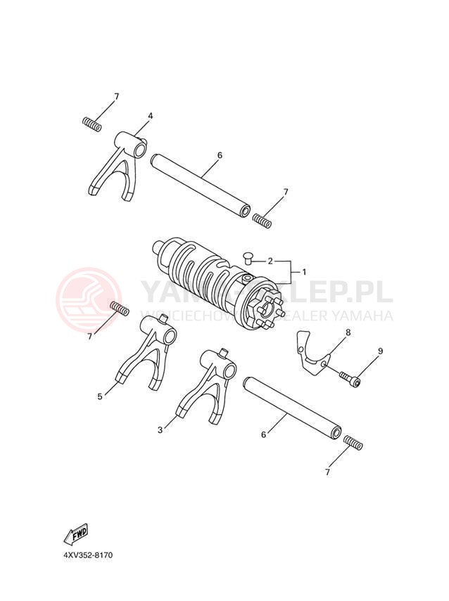 Schemat "Wodziki, automat" do Yamaha FZ1 FZS1000P/FZS1000PC