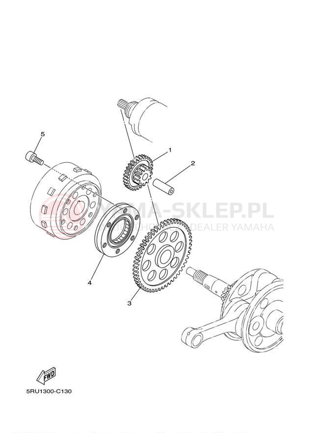 Schemat "rozrusznik" do Yamaha MAJESTY YP400T