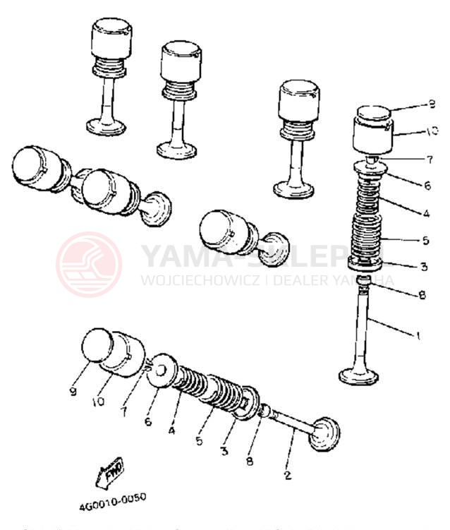 Schemat "zawory" do Yamaha XJ550RK