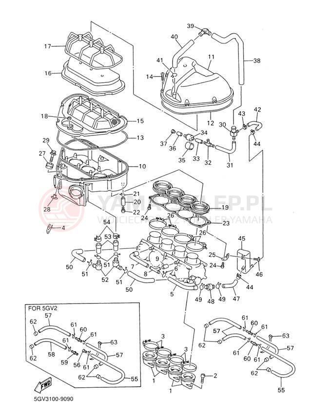 Schemat "Wtrysk paliwa" do Yamaha R6 YZFR6LC/YZFR6L