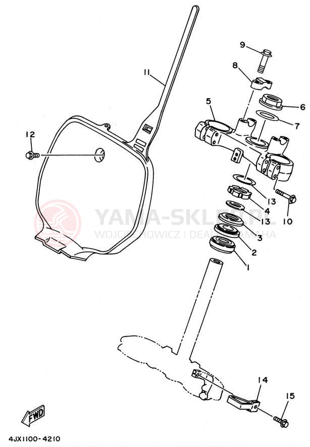Schemat "Półki zawieszenia" do Yamaha YZ125H1