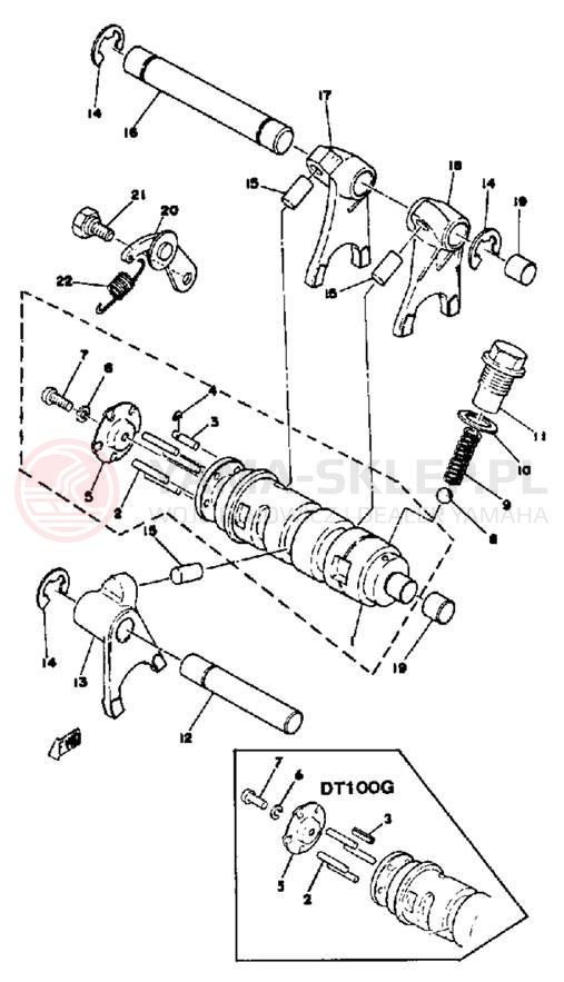 Schemat "Wodziki, automat" do Yamaha DT100F