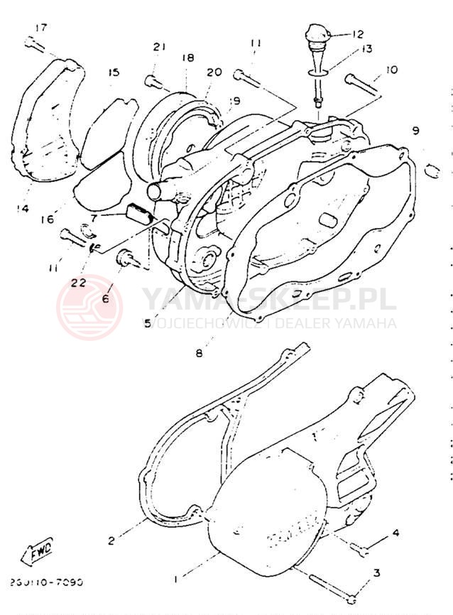 Schemat "Pokrywa silnika" do Yamaha BANSHEE YFZ350E_MN
