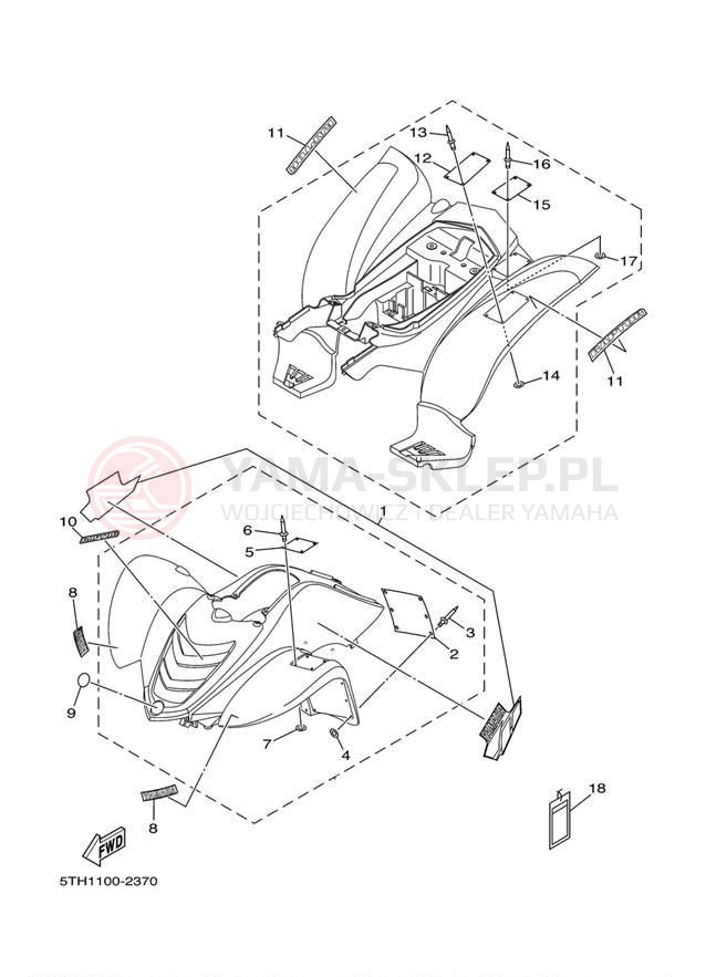 Schemat "naklejki" do Yamaha RAPTOR 80 YFM80WP