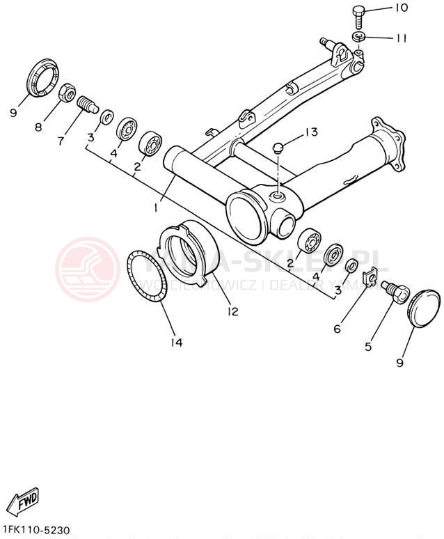 Schemat "wahacz" do Yamaha V-MAX VMX1200M/VMX1200MC