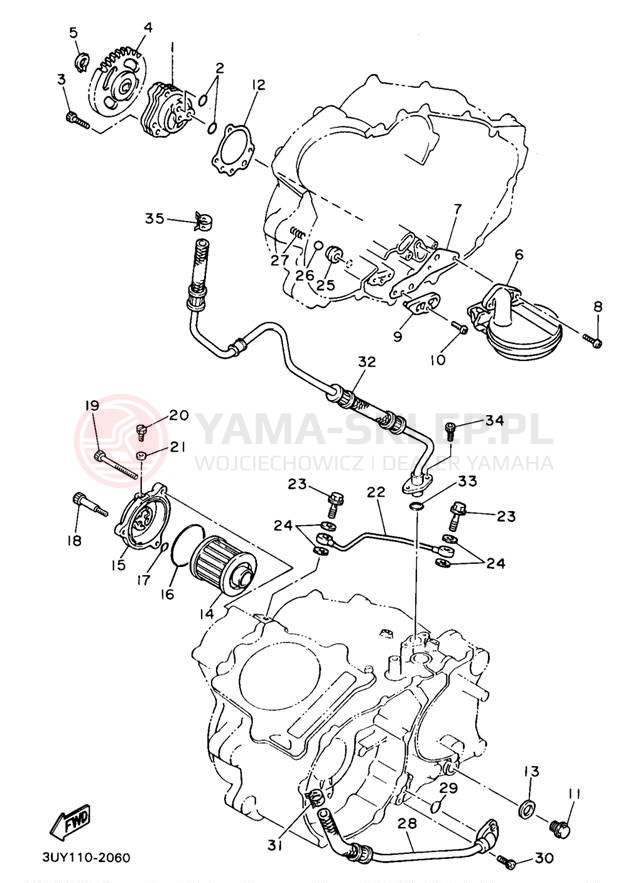 Schemat "Pompa olejowa" do Yamaha XT600EEC/XT600EE