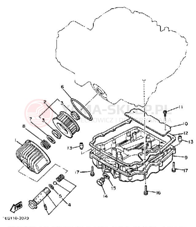 Schemat "Filtr oleju" do Yamaha XJ650K