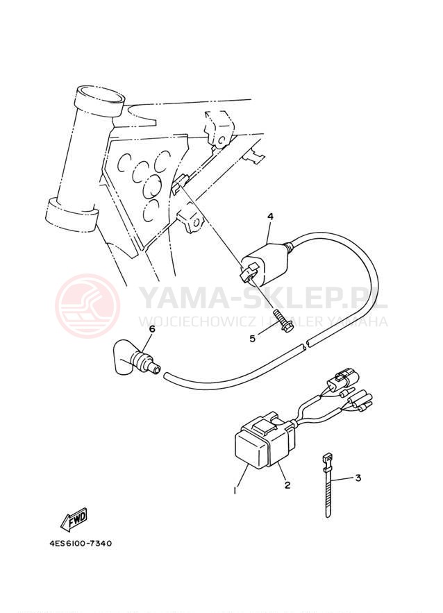 Schemat "układ elektryczny" do Yamaha YZ80 YZ80N1