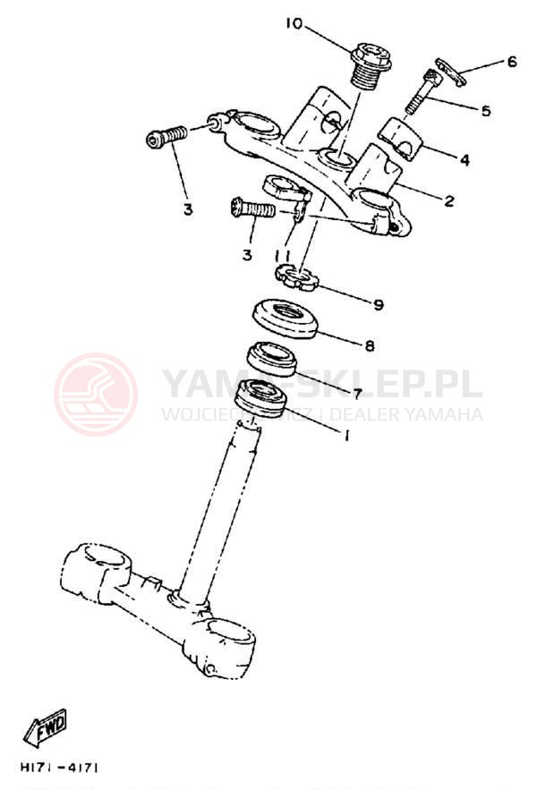 Schemat "Półki zawieszenia" do Yamaha TRIALS TY350S