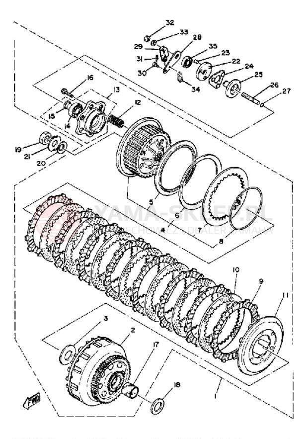 Schemat "sprzęgło" do Yamaha XS1100SG