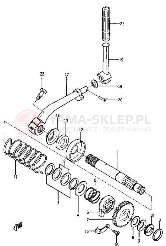 Schemat "kopniak" do Yamaha YA6