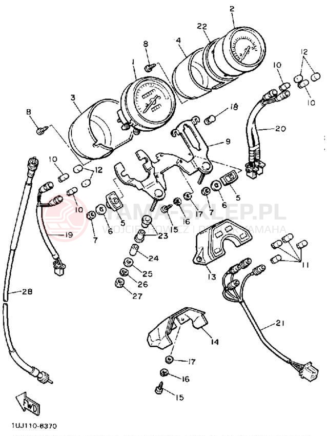 Schemat "licznik" do Yamaha RADIAN YX600A/YX600AC