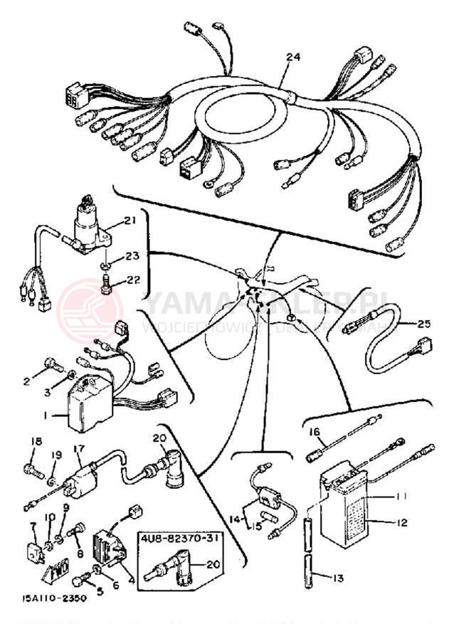 Schemat "układ elektryczny" do Yamaha XT200J